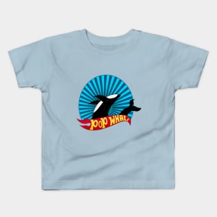 pop whale in hot wheel logo concept Kids T-Shirt